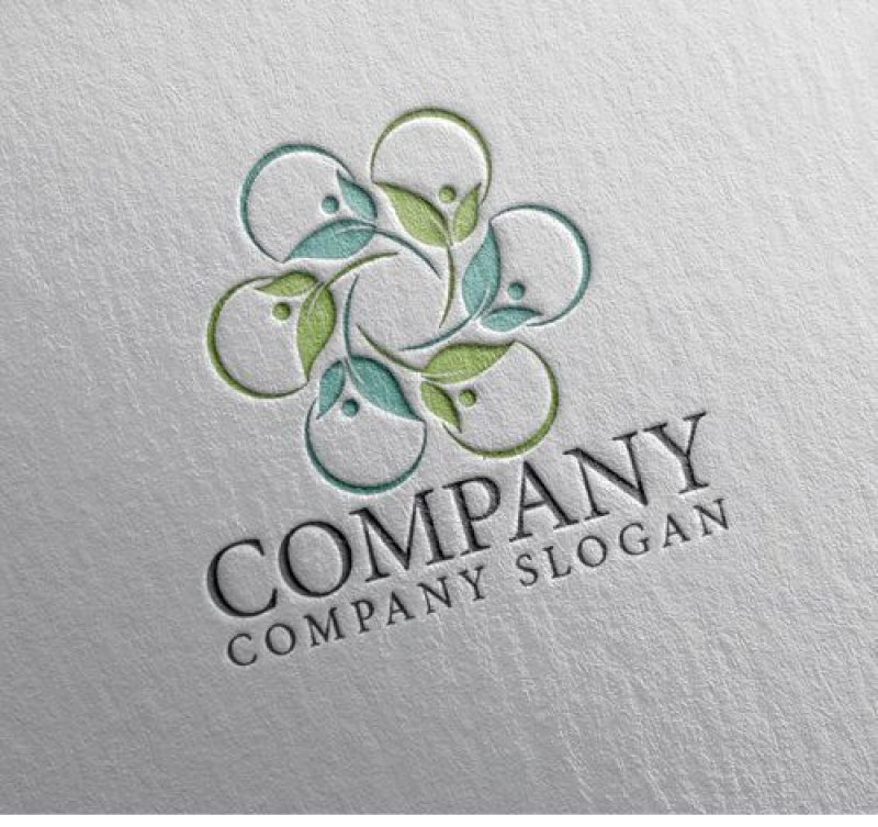 画像2: 人・輪・花・葉・ロゴ・マークデザイン1316 (2)