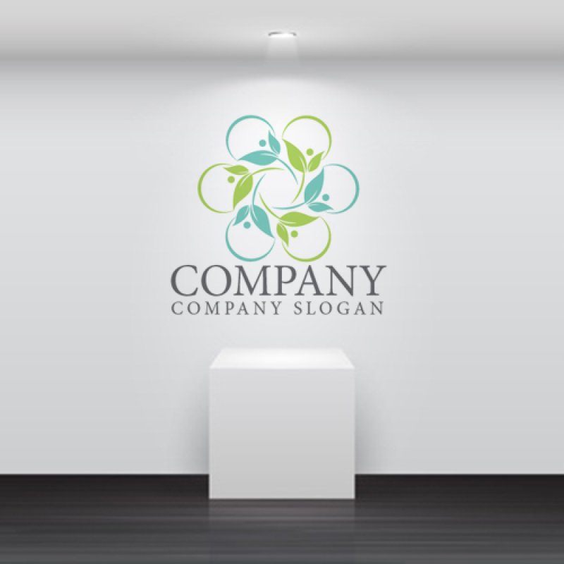 画像5: 人・輪・花・葉・ロゴ・マークデザイン1316 (5)