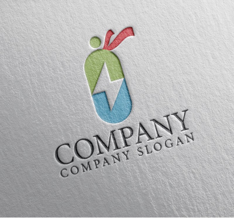 画像2: 人・カプセル・電気・ロゴ・マークデザイン1330 (2)