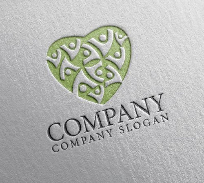 画像2: 人・ハート・集合・ロゴ・マークデザイン1340 (2)