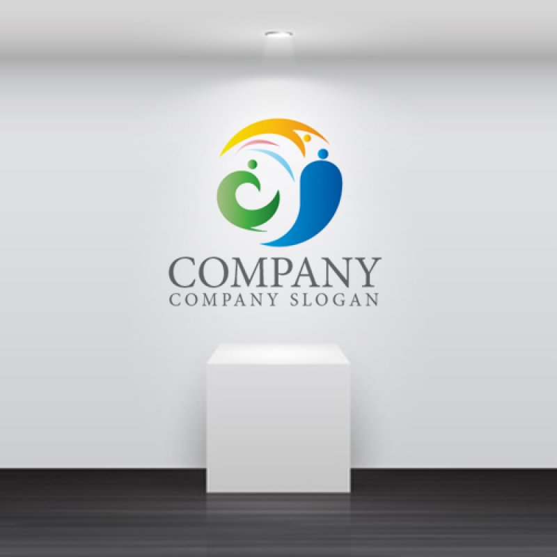 画像5: 人・曲線・輪・グループ・ロゴ・マークデザイン1352 (5)