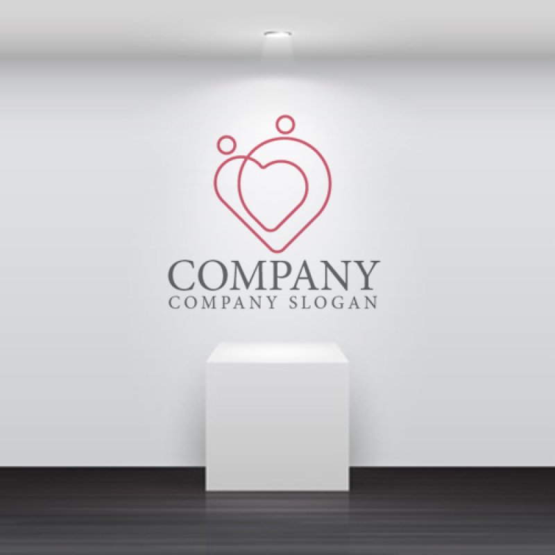 画像5: 人・ハート・ペア・ロゴ・マークデザイン1357 (5)