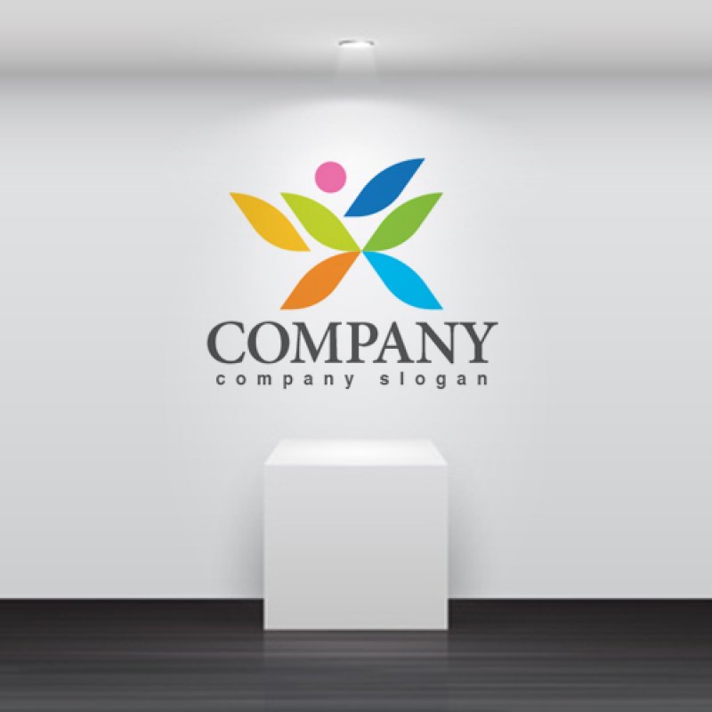 画像5: 人・X・葉・ロゴ・マークデザイン1367 (5)