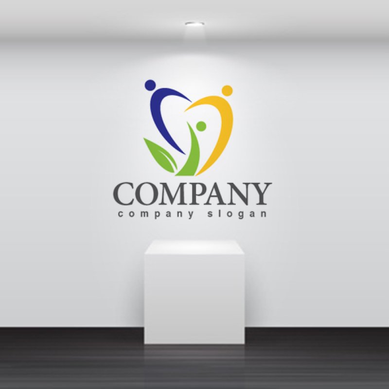 画像5: 人・親子・ハート・ロゴ・マークデザイン1370 (5)