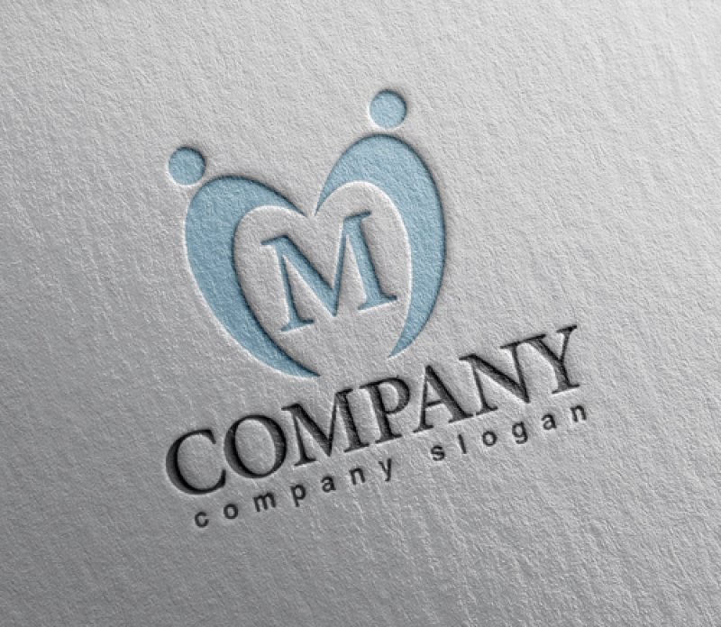 画像2: 人・ハート・H・アルファベット・ロゴ・マークデザイン1372 (2)