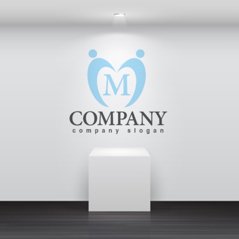 画像5: 人・ハート・H・アルファベット・ロゴ・マークデザイン1372 (5)