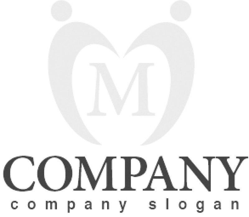 画像6: 人・ハート・H・アルファベット・ロゴ・マークデザイン1372 (6)