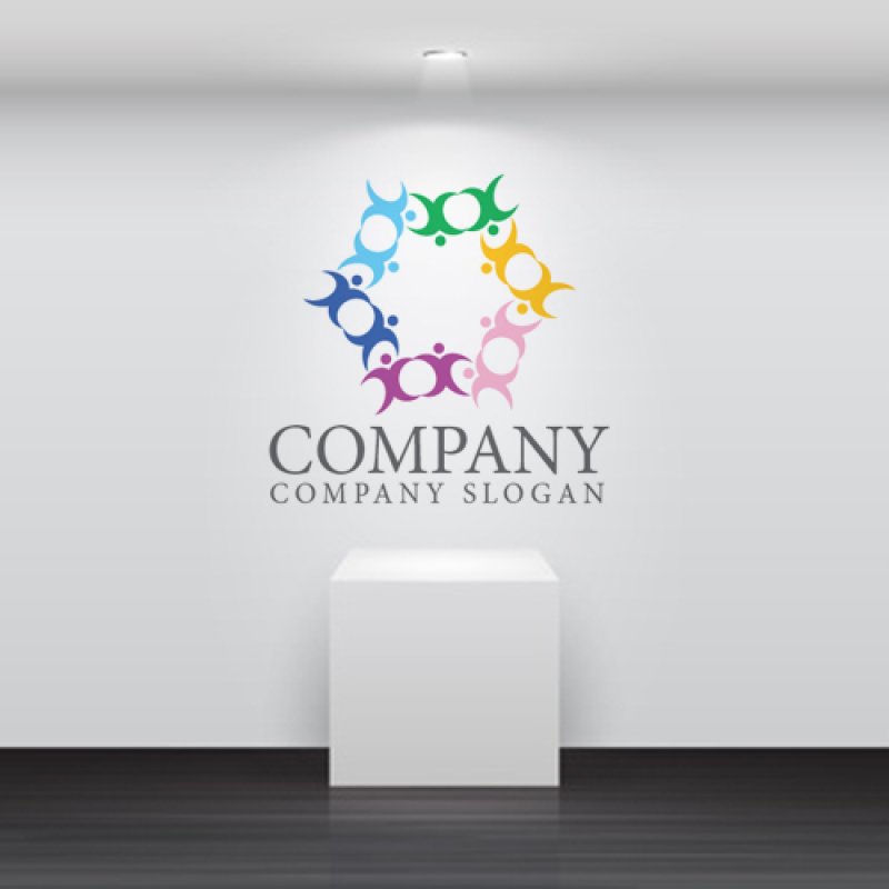 画像5: 人・輪・つながり・ロゴ・マークデザイン1381 (5)