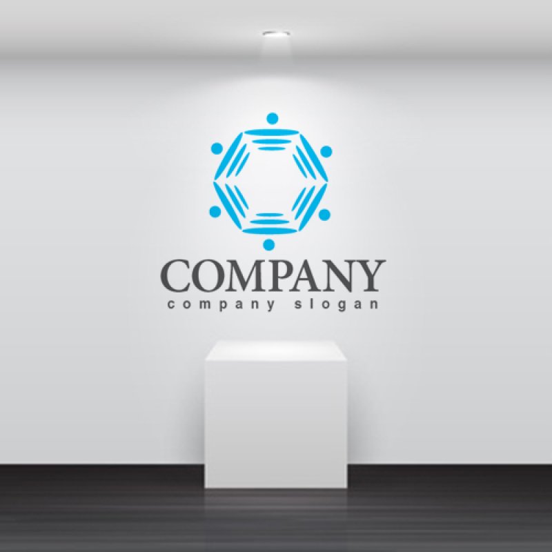 画像5: 人・輪・六角形・ロゴ・マークデザイン1387 (5)