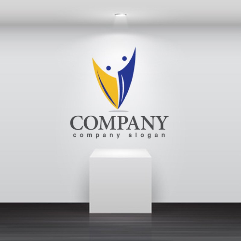 画像5: 人・V・曲線・ロゴ・マークデザイン1395 (5)