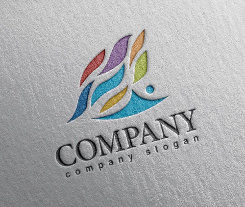 画像2: 人・炎・曲線・ロゴ・マークデザイン1398 (2)