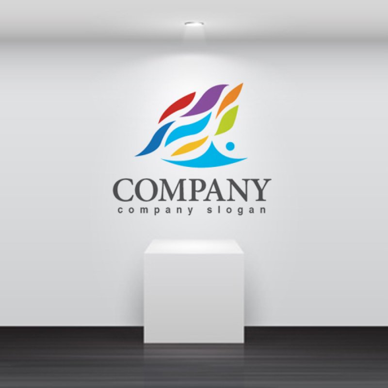 画像5: 人・炎・曲線・ロゴ・マークデザイン1398 (5)