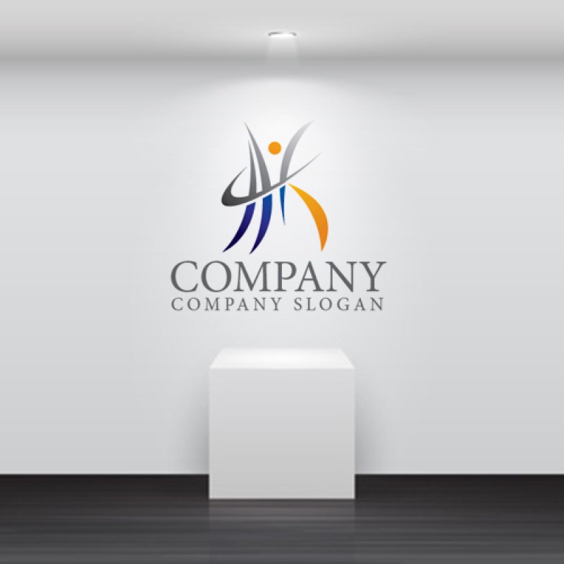 画像5: 人・K・曲線・アルファベット・ロゴ・マークデザイン1401 (5)