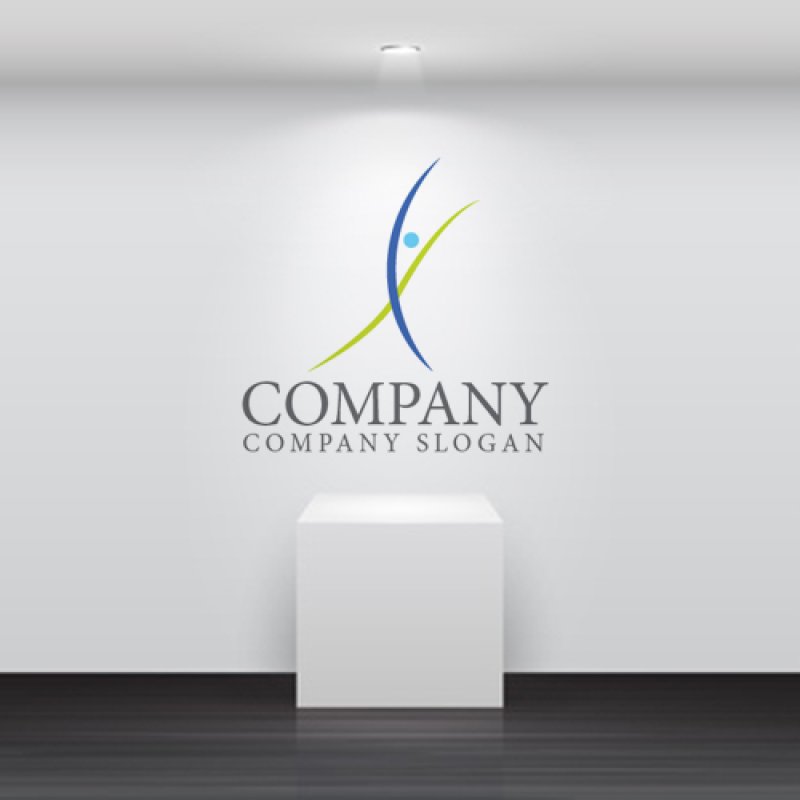 画像5: 人・曲線・X・ロゴ・マークデザイン1408 (5)