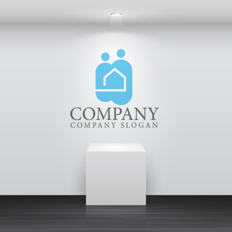 画像5: 人・家・夫婦・ロゴ・マークデザイン1409 (5)