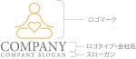画像10: 人・ヨガ・ハート・禅・ロゴ・マークデザイン1413 (10)