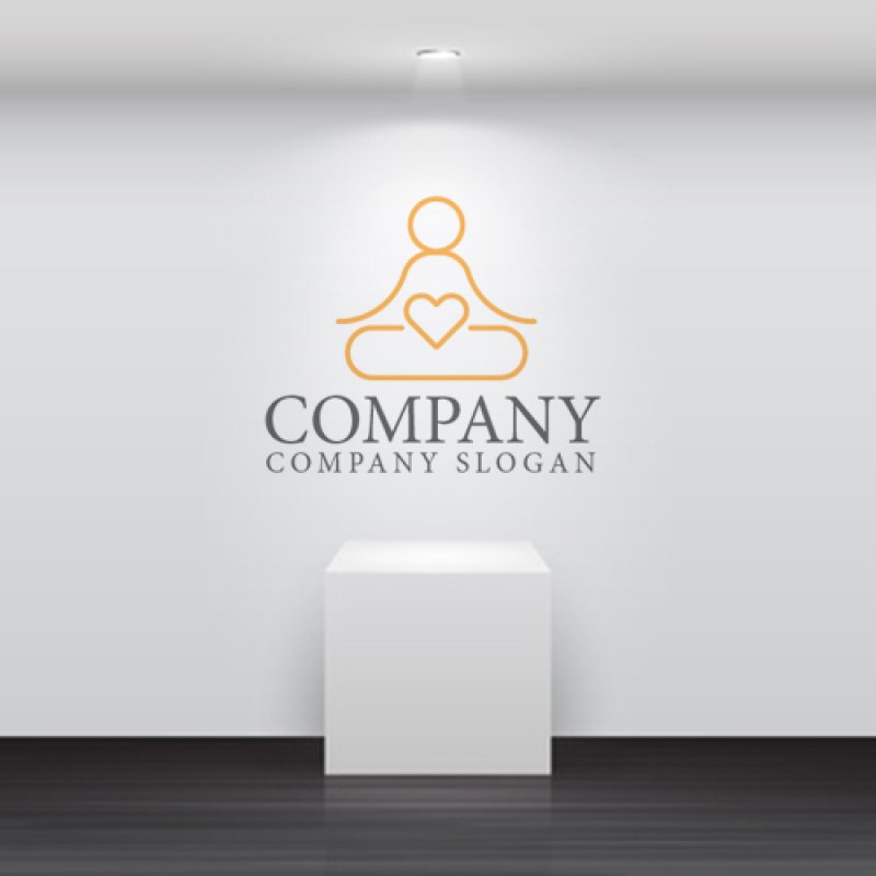 画像5: 人・ヨガ・ハート・禅・ロゴ・マークデザイン1413 (5)