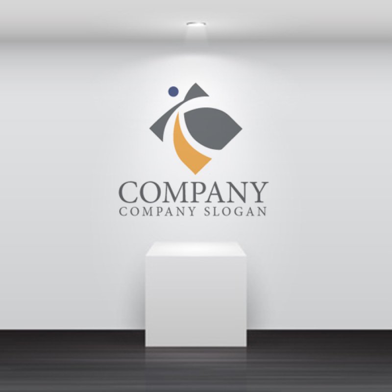 画像5: 人・曲線・四角・T・アルファベット・ロゴ・マークデザイン1421 (5)