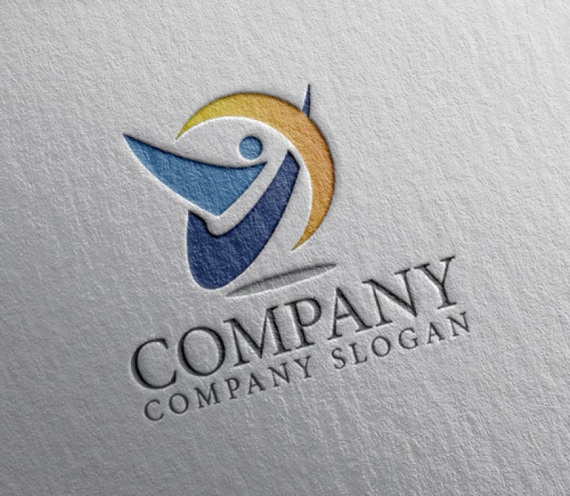 画像2: 人・輪・曲線・翼・ロゴ・マークデザイン1434 (2)