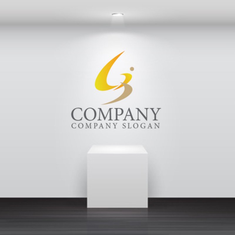 画像5: 人・曲線・G・S・アルファベット・ロゴ・マークデザイン1442 (5)