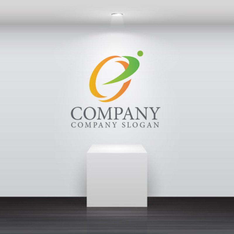 画像5: 人・曲線・輪・O・アルファベット・ロゴ・マークデザイン1445 (5)