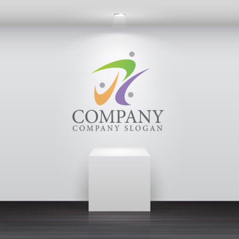 画像5: 人・曲線・グループ・T・アルファベット・ロゴ・マークデザイン1447 (5)