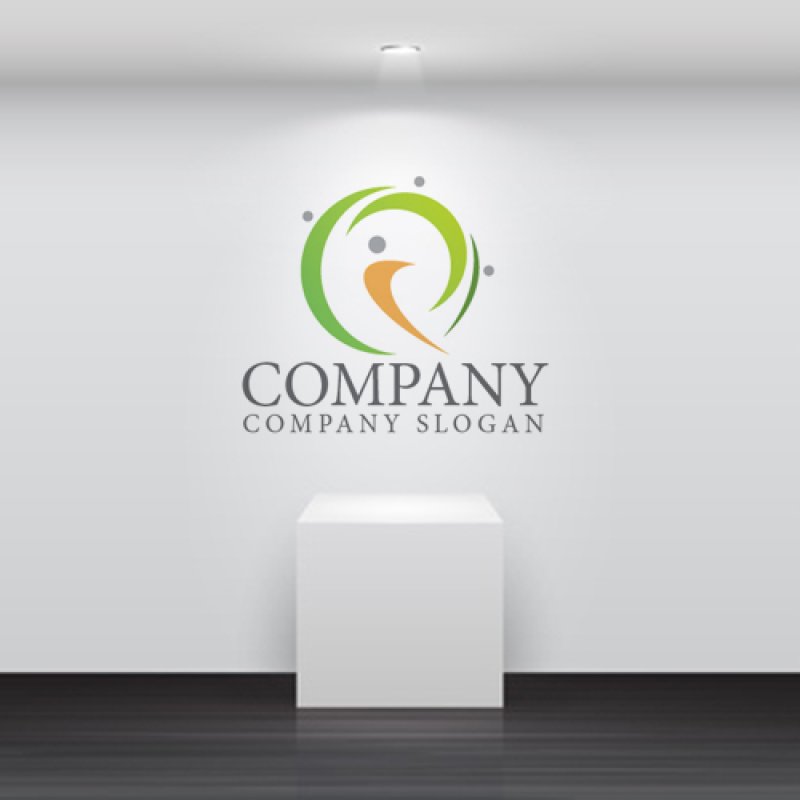 画像5: 人・曲線・輪・ロゴ・マークデザイン1448 (5)