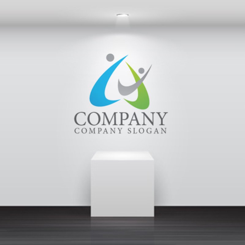 画像5: 人・曲線・協力・A・アルファベット・ロゴ・マークデザイン1449 (5)