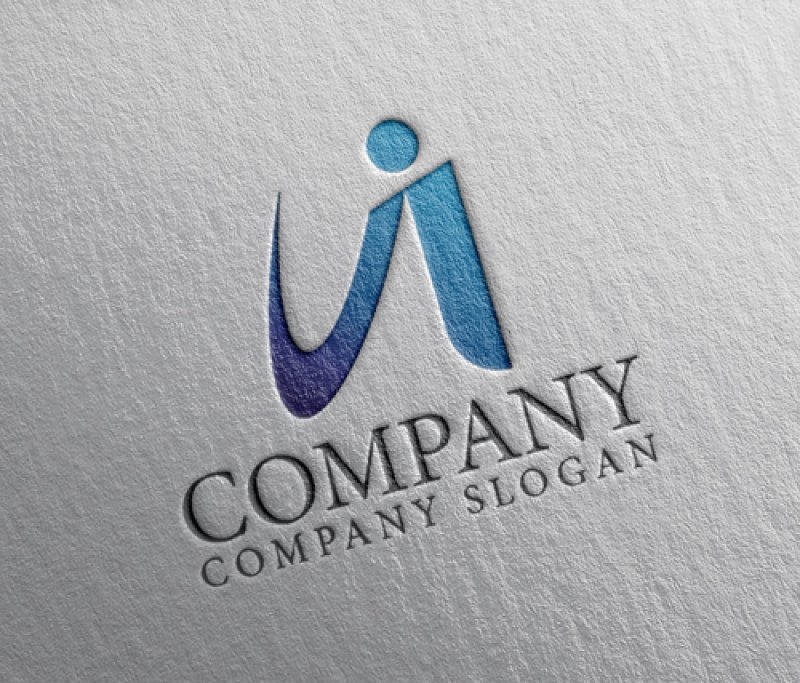 画像2: 人・A・曲線・グラデーション・アルファベット・会社ロゴ・マークデザイン1468 (2)