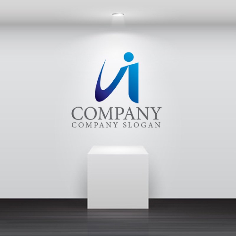 画像5: 人・A・曲線・グラデーション・アルファベット・会社ロゴ・マークデザイン1468 (5)