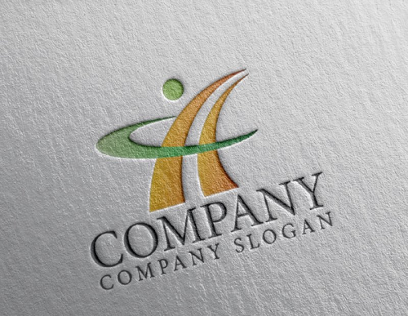 画像2: 人・曲線・上昇・ロゴ・マークデザイン1488 (2)