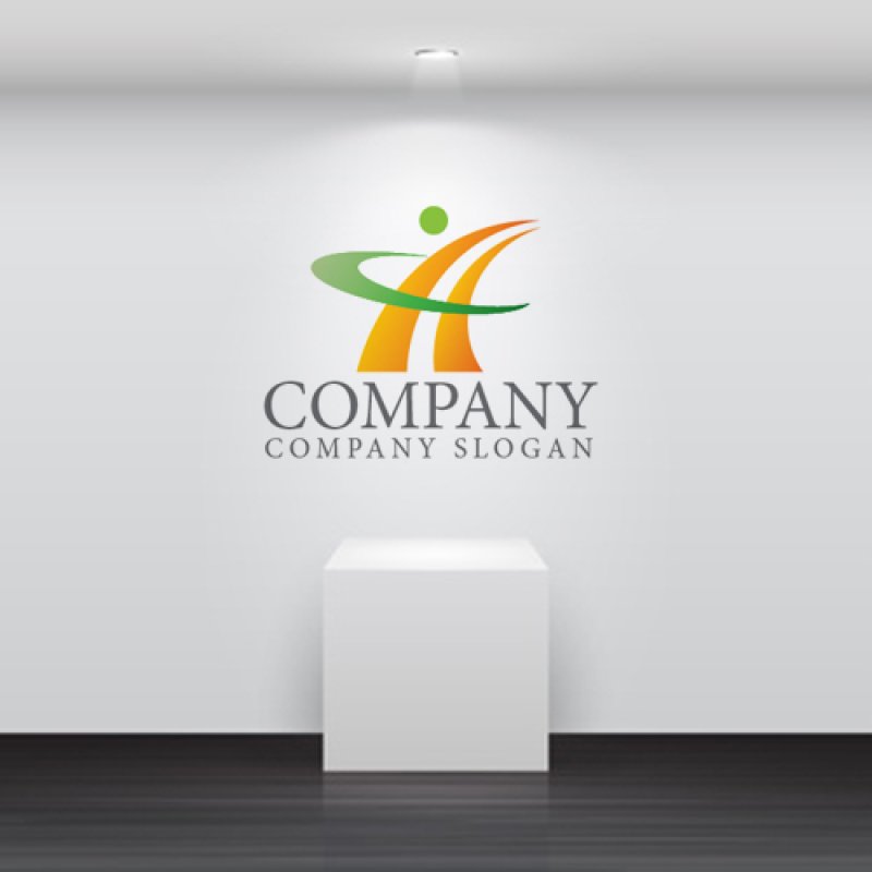 画像5: 人・曲線・上昇・ロゴ・マークデザイン1488 (5)