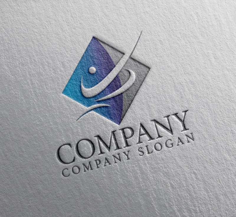 画像2: 人・菱形・曲線・グラデーション・上昇・会社ロゴ・マークデザイン1493 (2)