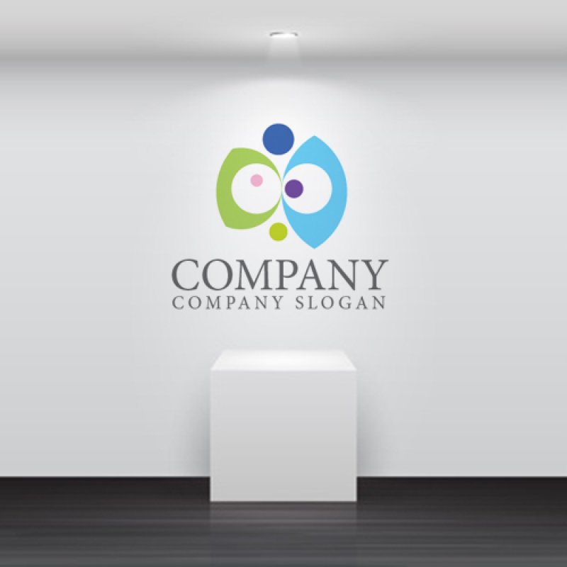 画像5: 人・蝶・調和・ロゴ・マークデザイン1495 (5)