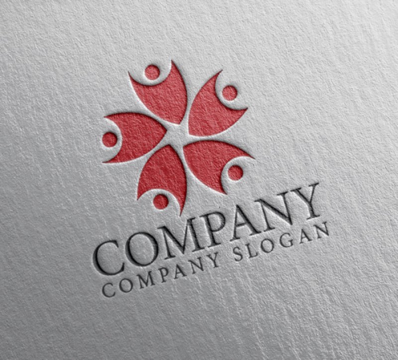 画像2: 人・花・集合・P・ロゴ・マークデザイン1497 (2)