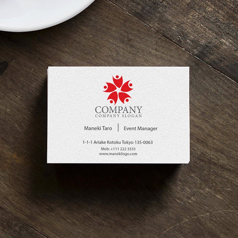 画像4: 人・花・集合・P・ロゴ・マークデザイン1497 (4)