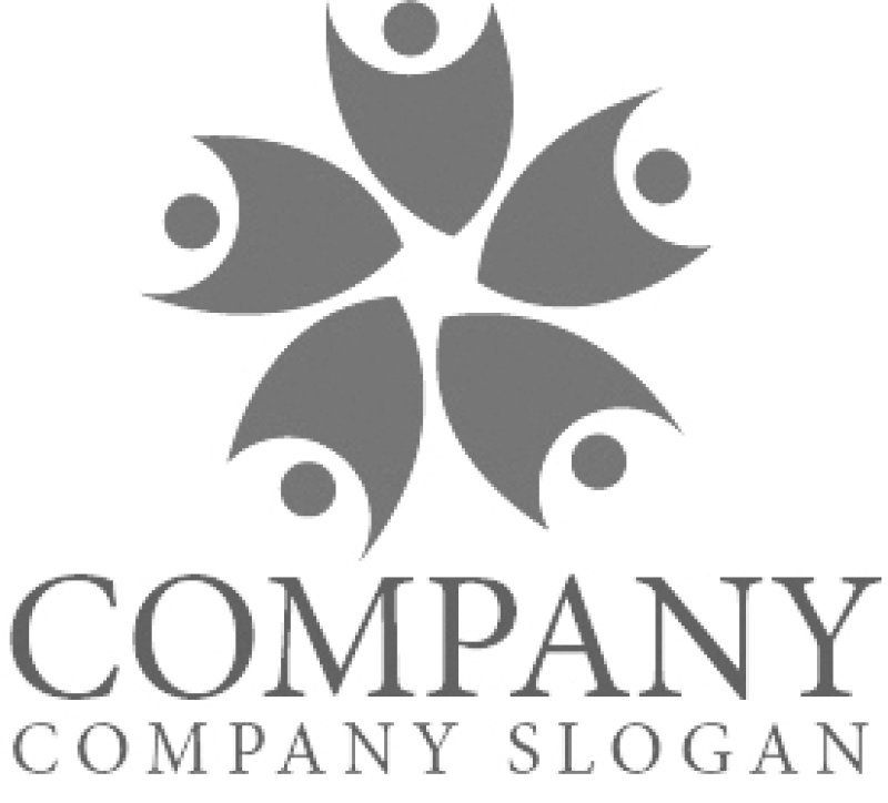 画像6: 人・花・集合・P・ロゴ・マークデザイン1497 (6)