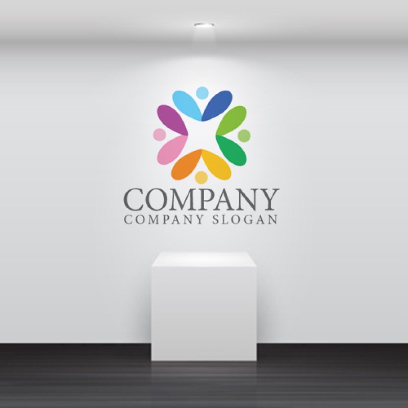 画像5: 人・花・輪・ロゴ・マークデザイン1500 (5)