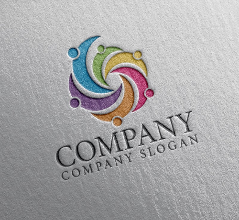 画像2: 人・渦・協力・ロゴ・マークデザイン1501 (2)