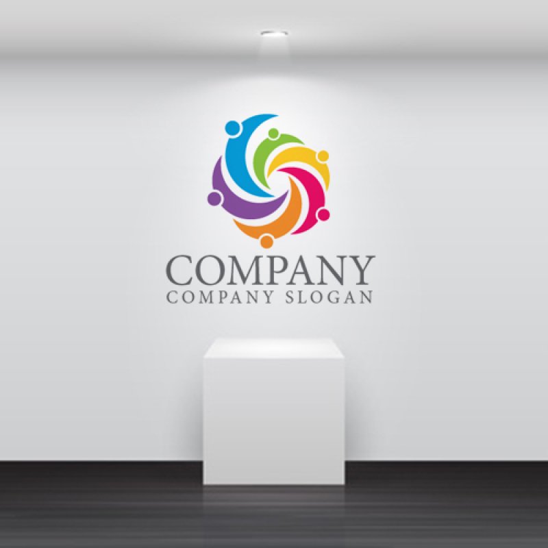 画像5: 人・渦・協力・ロゴ・マークデザイン1501 (5)