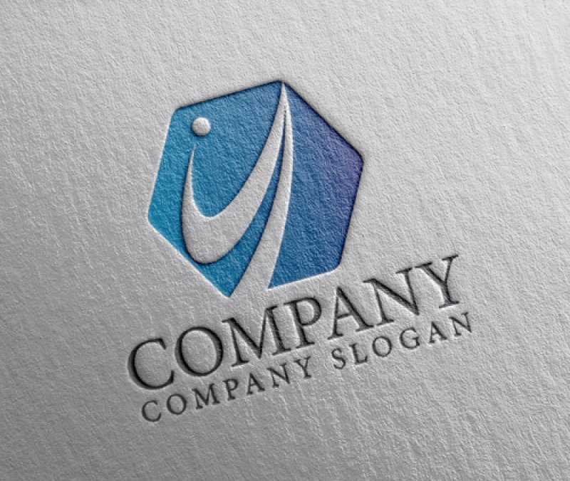 画像2: 人・六角形・Y・グラデーション・曲線・会社ロゴ・マークデザイン1508 (2)