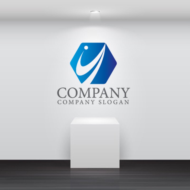 画像5: 人・六角形・Y・グラデーション・曲線・会社ロゴ・マークデザイン1508 (5)