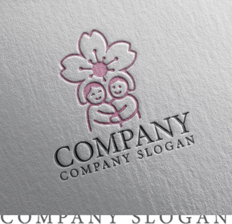 画像2: 人・ 春・ケアサービス・桜・介護・ロゴ・マークデザイン1517 (2)