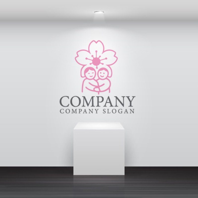 画像5: 人・ 春・ケアサービス・桜・介護・ロゴ・マークデザイン1517 (5)