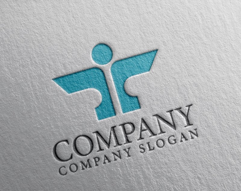 画像2: 人・羽・飛行機・ロゴ・マークデザイン1524 (2)