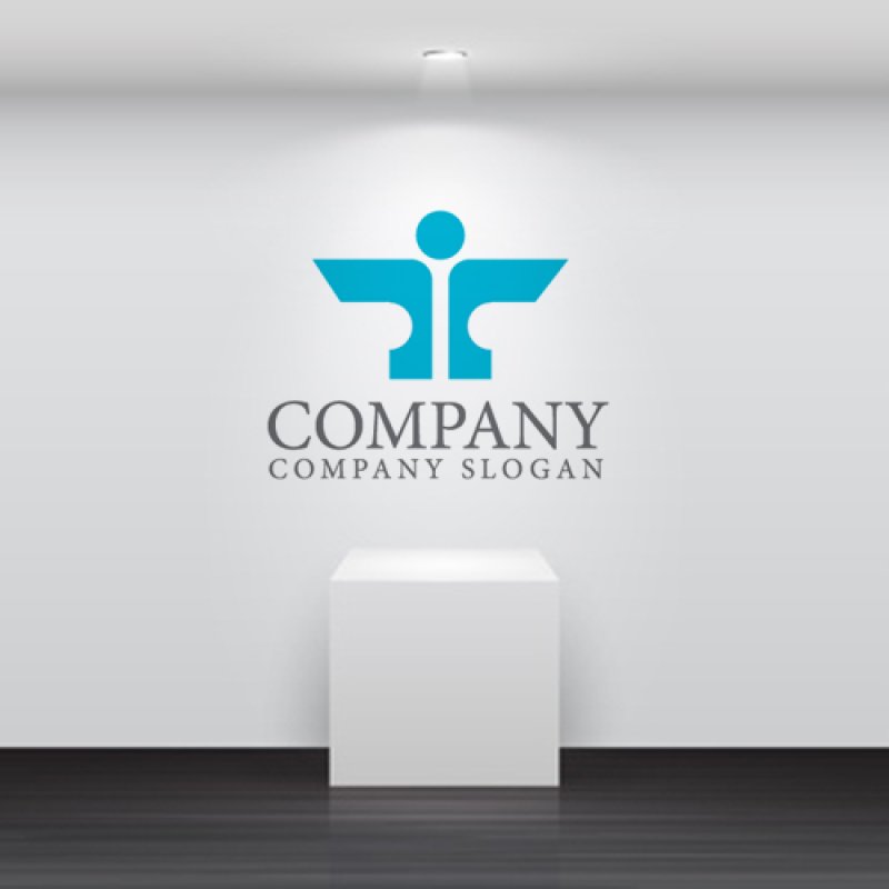 画像5: 人・羽・飛行機・ロゴ・マークデザイン1524 (5)