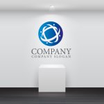 画像4: 人・輪・曲線・グラデーション・協力・会社ロゴ・マークデザイン1529 (4)