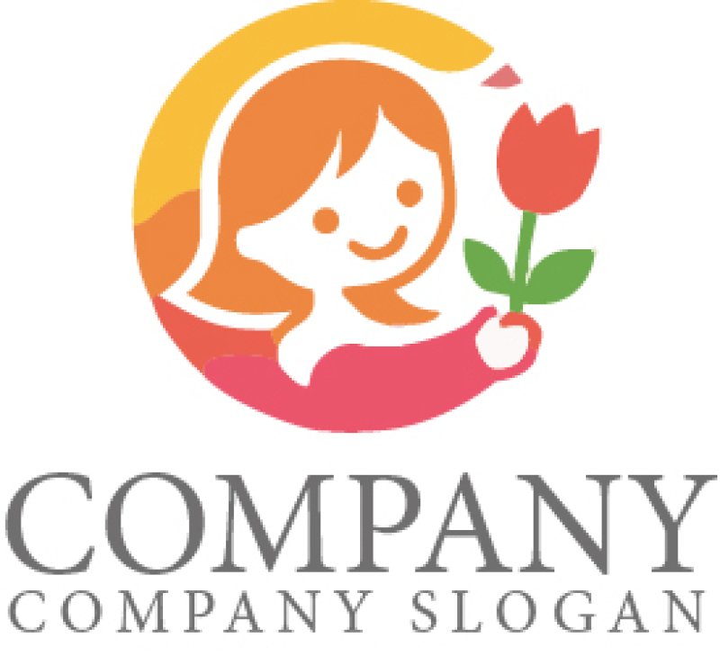 画像1: 人・花・笑顔・輪・ロゴ・マークデザイン1535 (1)