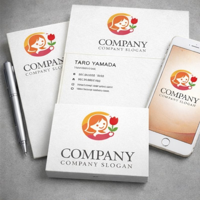 画像3: 人・花・笑顔・輪・ロゴ・マークデザイン1535 (3)