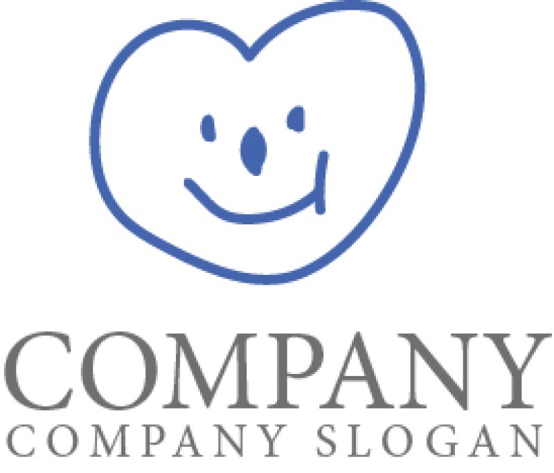 画像1: 人・ハート・顔・手書き・ロゴ・マークデザイン1538 (1)